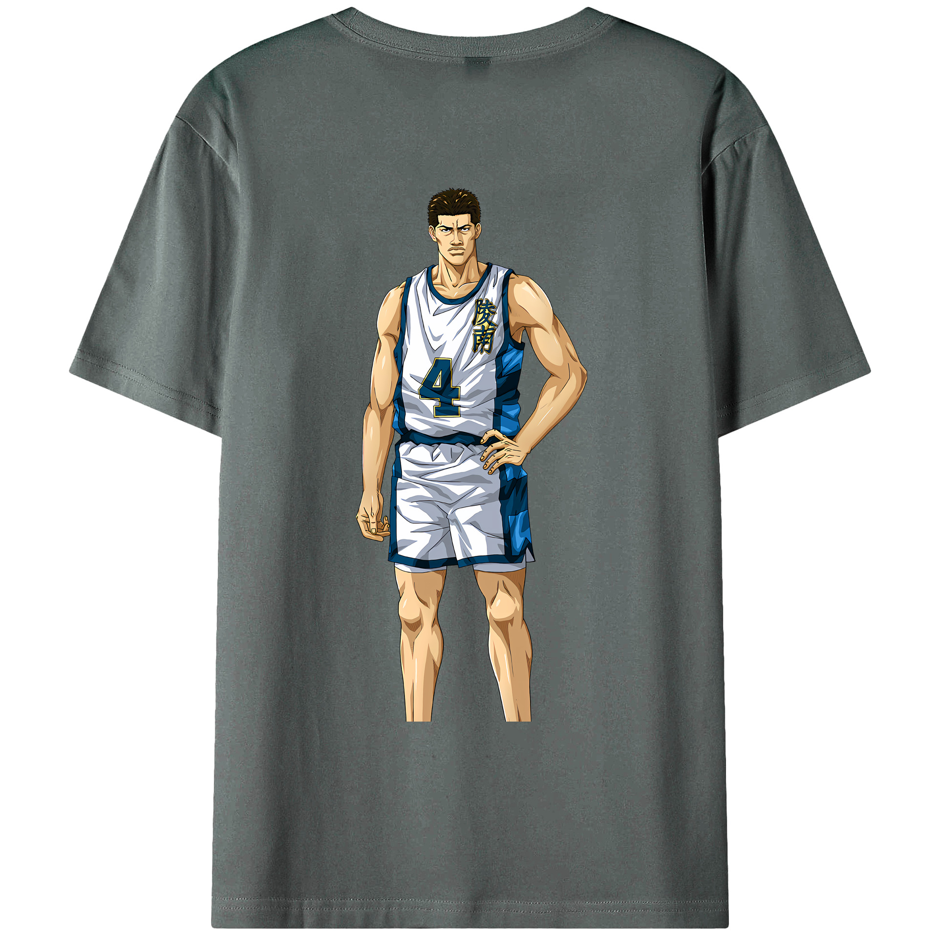 （画像用） SLAM DUNK／スラムダンク 綿100％ メンズ半袖Tシャツ（バックプリント） 通気性
